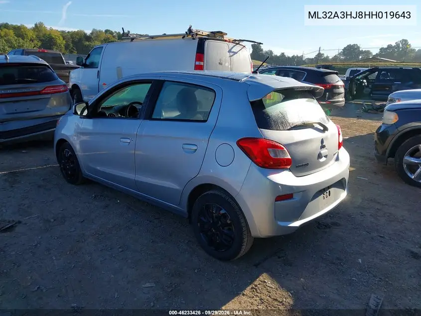 2017 MITSUBISHI MIRAGE VIN ML32A3HJ8HH019643 — фото 3