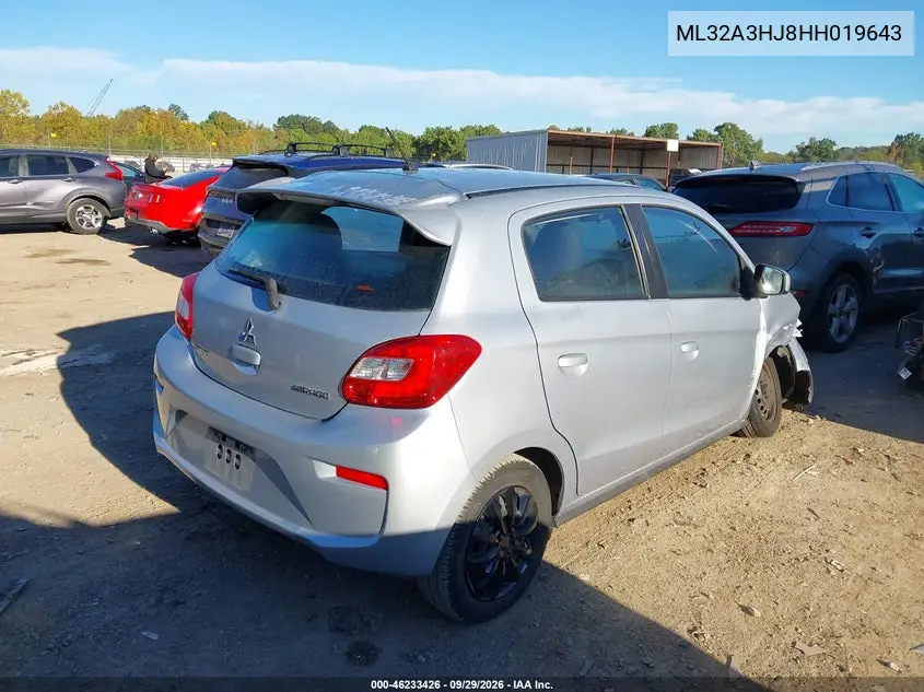 2017 MITSUBISHI MIRAGE VIN ML32A3HJ8HH019643 — фото 4