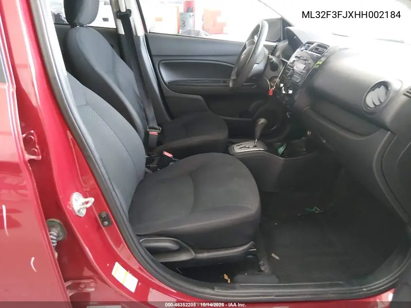 2017 MITSUBISHI MIRAGE VIN ML32F3FJXHH002184 — фото 5