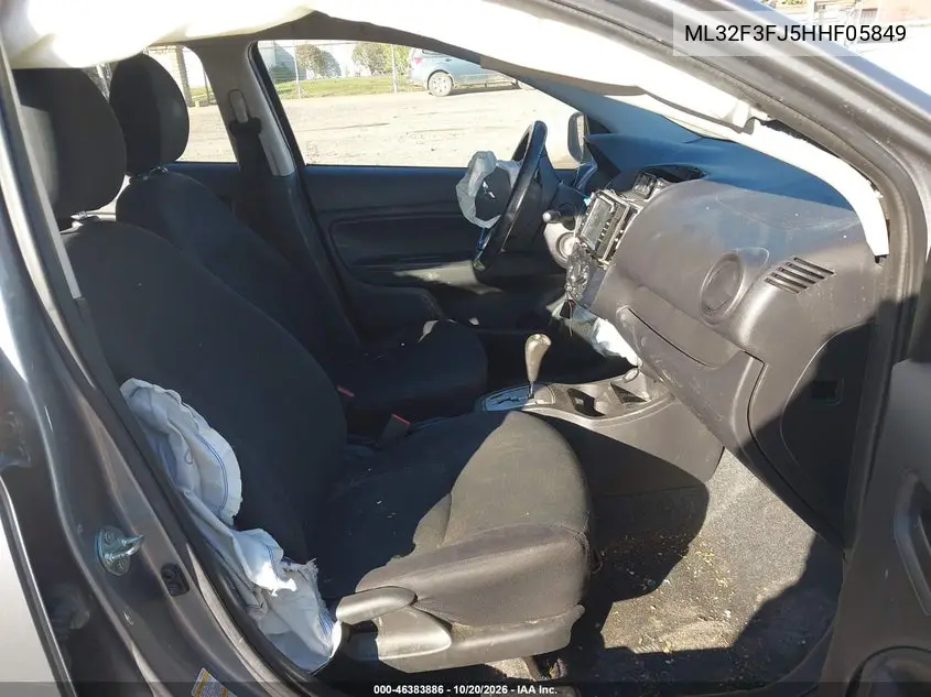 2017 MITSUBISHI MIRAGE VIN ML32F3FJ5HHF05849 — фото 5