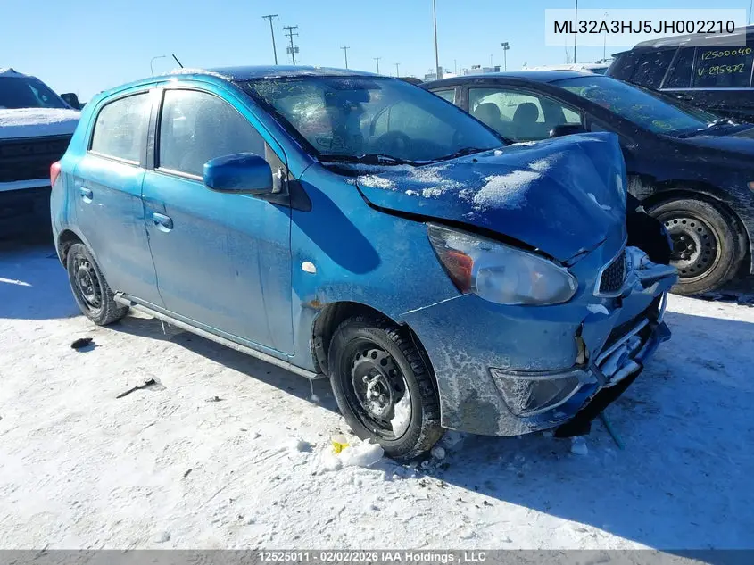 MITSUBISHI MIRAGE 2018, VIN ML32A3HJ5JH002210