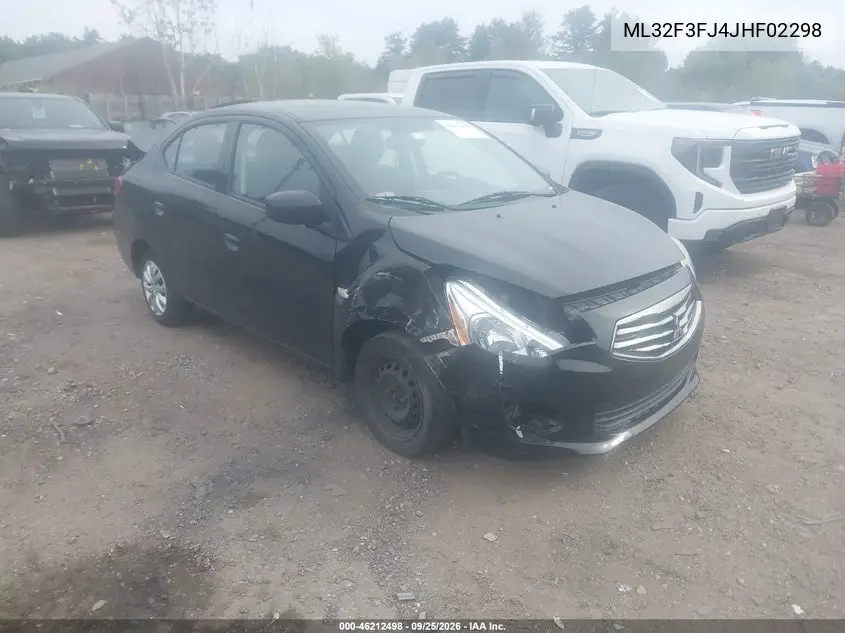 MITSUBISHI MIRAGE 2018, VIN ML32F3FJ4JHF02298