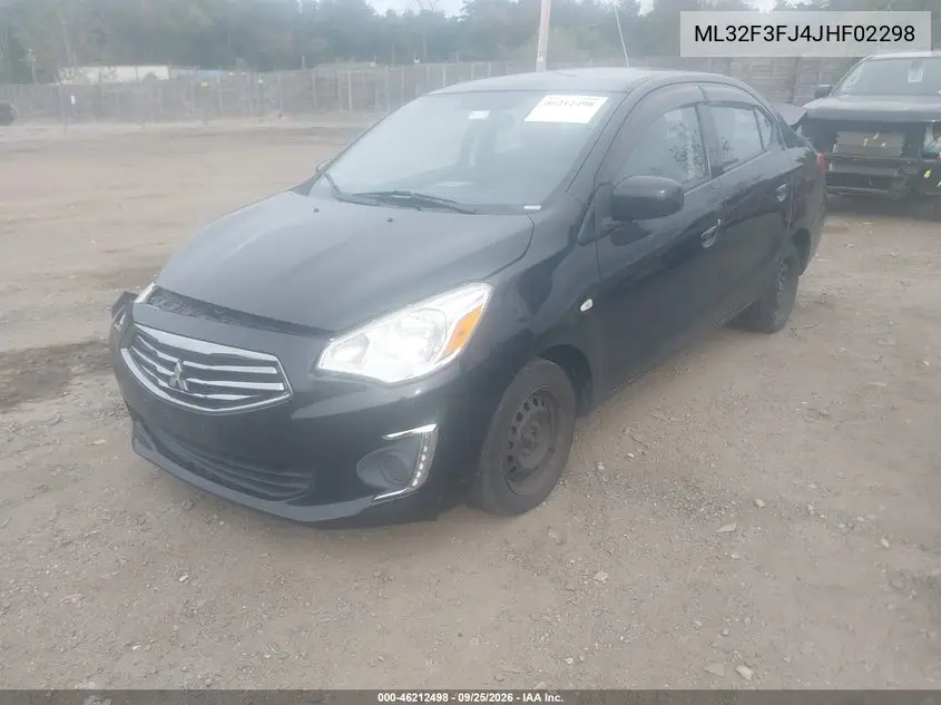 2018 MITSUBISHI MIRAGE VIN ML32F3FJ4JHF02298 — фото 2