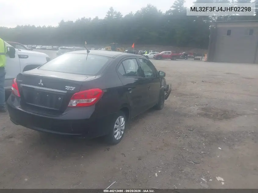 2018 MITSUBISHI MIRAGE VIN ML32F3FJ4JHF02298 — фото 4