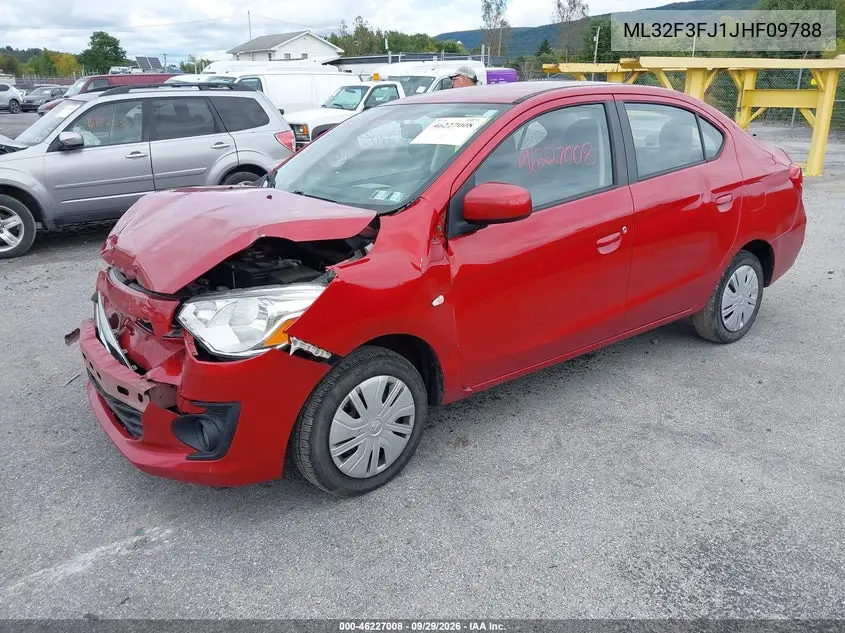 2018 MITSUBISHI MIRAGE VIN ML32F3FJ1JHF09788 — фото 2