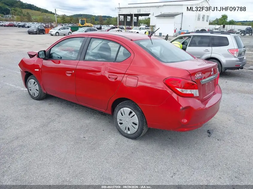2018 MITSUBISHI MIRAGE VIN ML32F3FJ1JHF09788 — фото 3