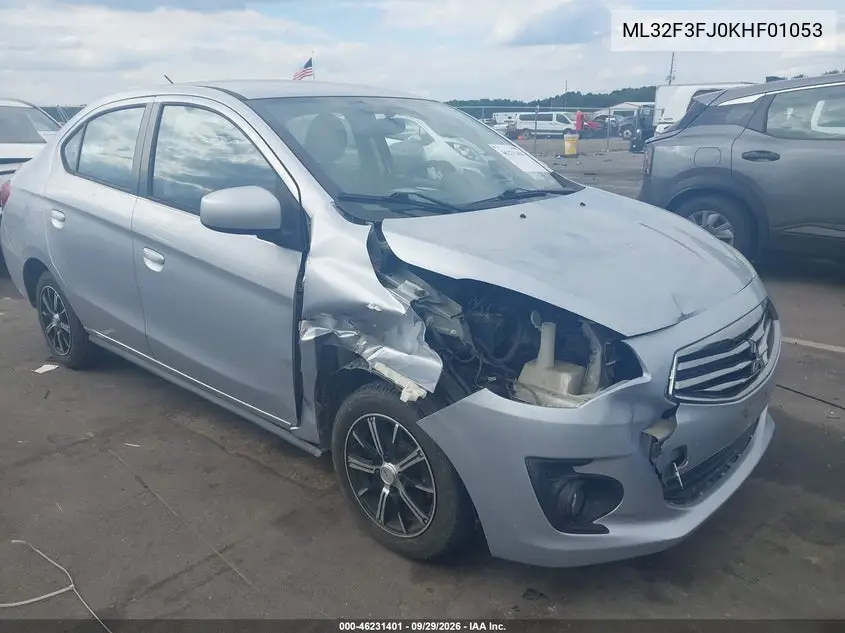 MITSUBISHI MIRAGE 2019, VIN ML32F3FJ0KHF01053