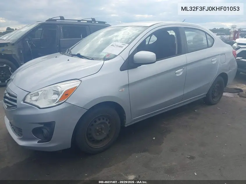 2019 MITSUBISHI MIRAGE VIN ML32F3FJ0KHF01053 — фото 2