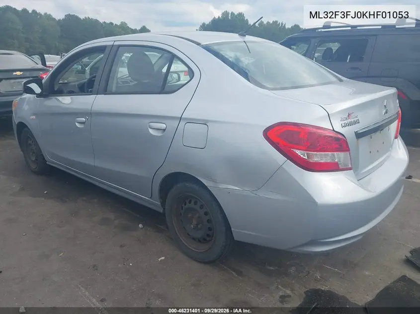 2019 MITSUBISHI MIRAGE VIN ML32F3FJ0KHF01053 — фото 3