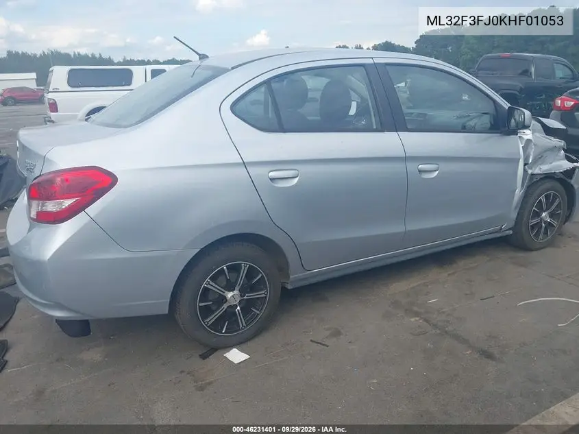 2019 MITSUBISHI MIRAGE VIN ML32F3FJ0KHF01053 — фото 4