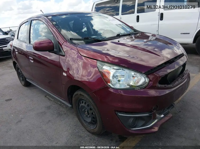 MITSUBISHI MIRAGE 2019, VIN ML32A3HJ2KH010279
