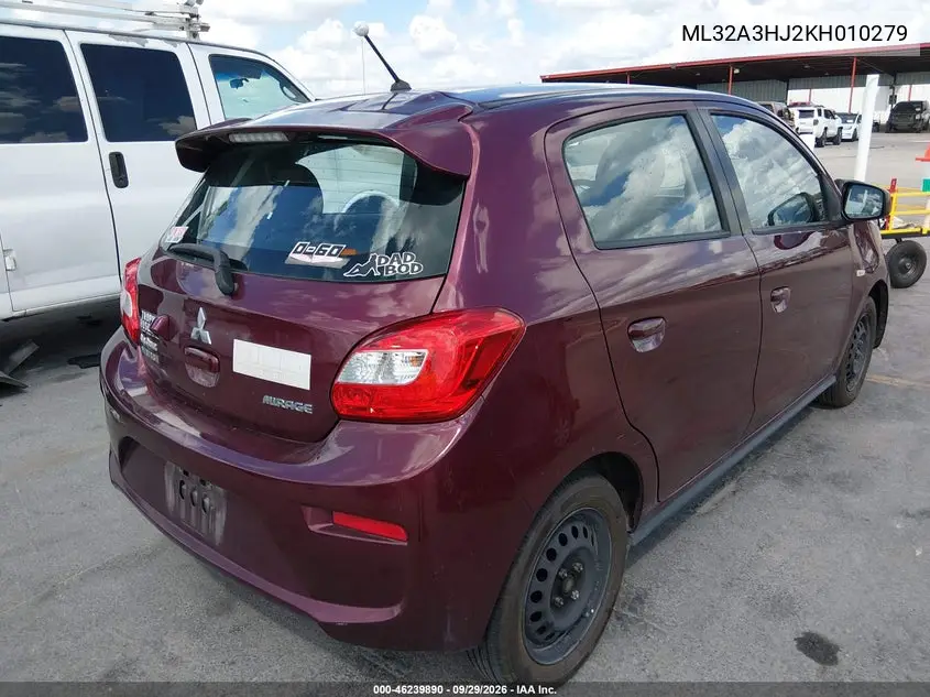 2019 MITSUBISHI MIRAGE VIN ML32A3HJ2KH010279 — фото 4