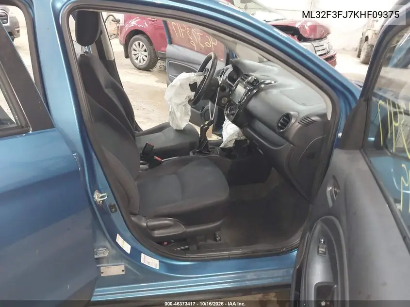 2019 MITSUBISHI MIRAGE VIN ML32F3FJ7KHF09375 — фото 5