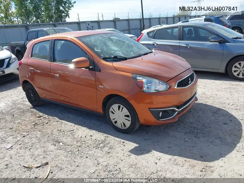 MITSUBISHI MIRAGE 2020, VIN ML32A3HJ6LH007841