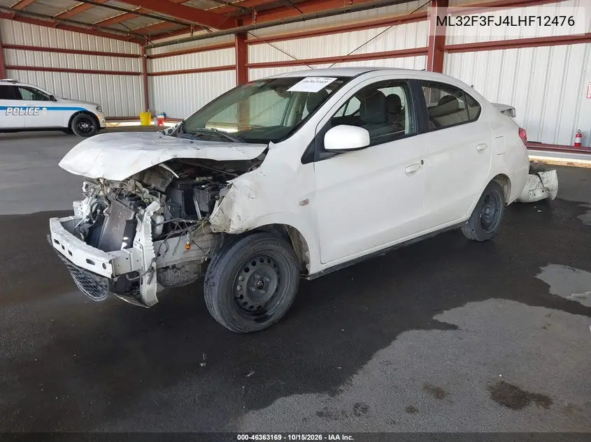 2020 MITSUBISHI MIRAGE VIN ML32F3FJ4LHF12476 — фото 2
