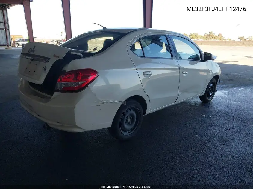 2020 MITSUBISHI MIRAGE VIN ML32F3FJ4LHF12476 — фото 4