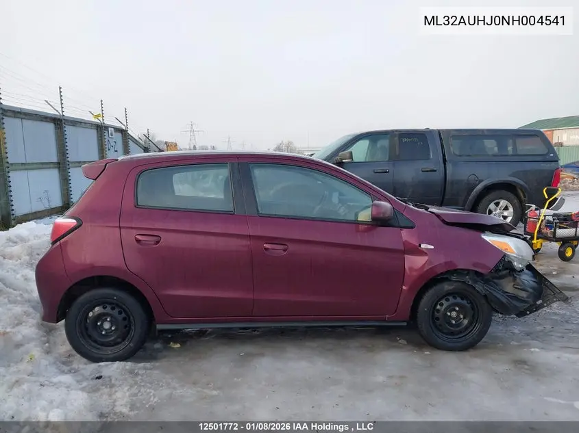 2022 MITSUBISHI MIRAGE VIN ML32AUHJ0NH004541 — фото 14
