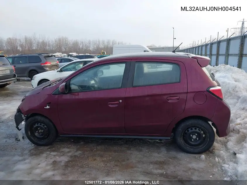 2022 MITSUBISHI MIRAGE VIN ML32AUHJ0NH004541 — фото 15