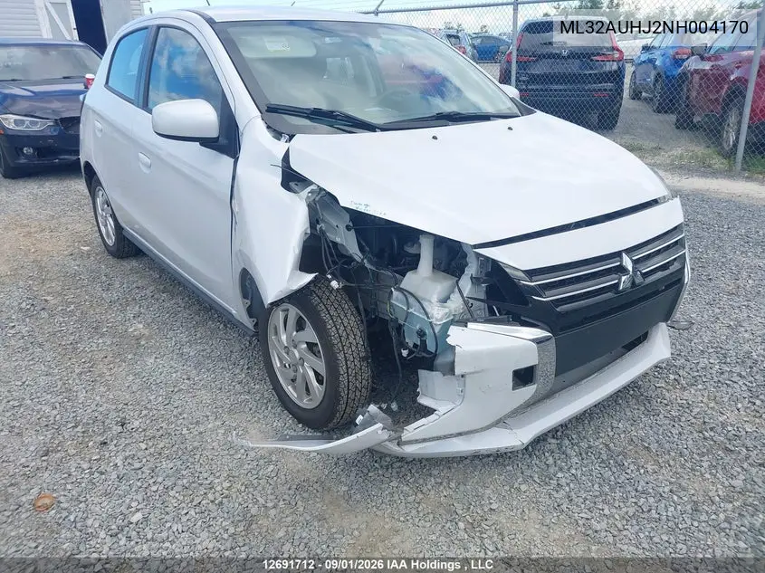 2022 MITSUBISHI MIRAGE VIN ML32AUHJ2NH004170 — фото 6