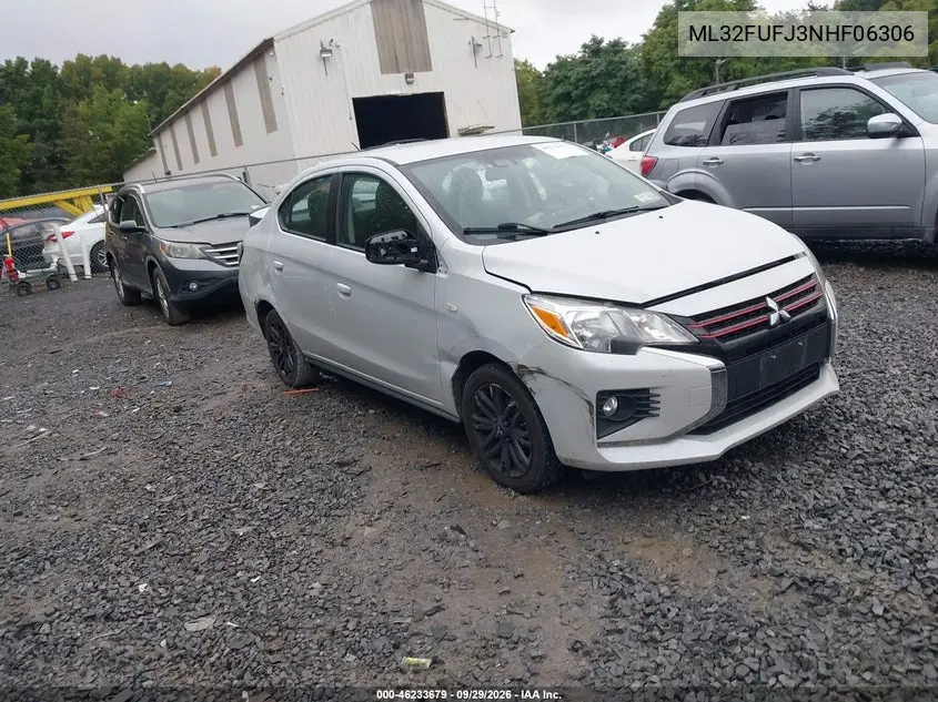 MITSUBISHI MIRAGE 2022, VIN ML32FUFJ3NHF06306