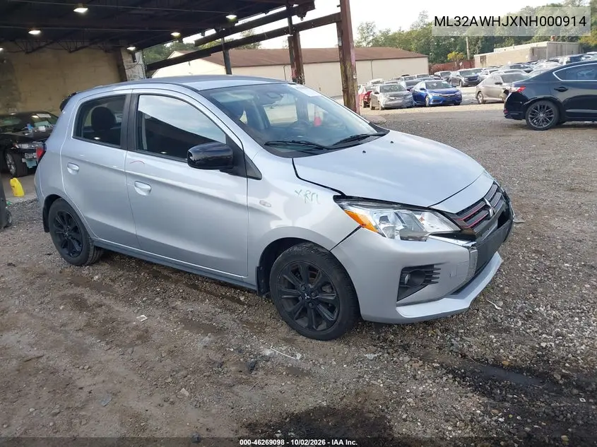 MITSUBISHI MIRAGE 2022, VIN ML32AWHJXNH000914
