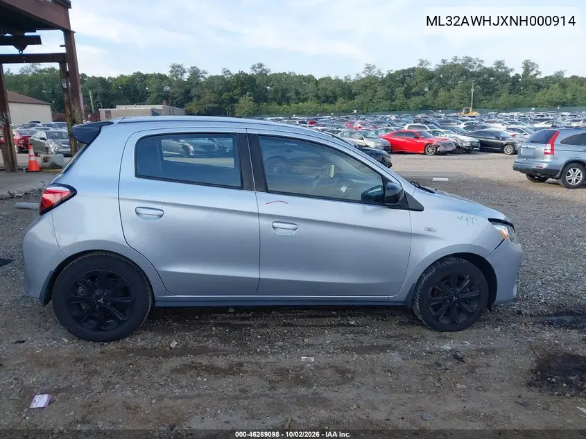 2022 MITSUBISHI MIRAGE VIN ML32AWHJXNH000914 — фото 13