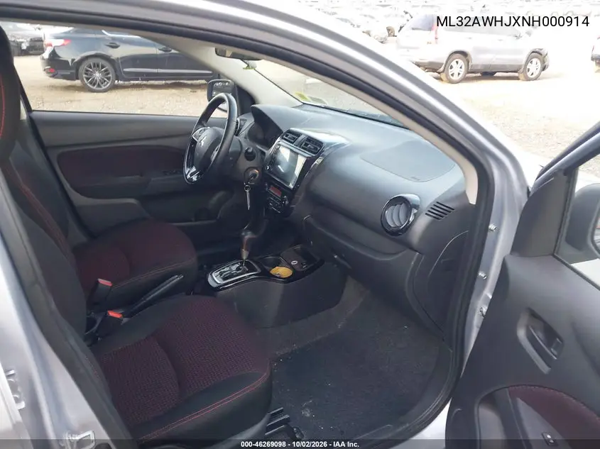 2022 MITSUBISHI MIRAGE VIN ML32AWHJXNH000914 — фото 5
