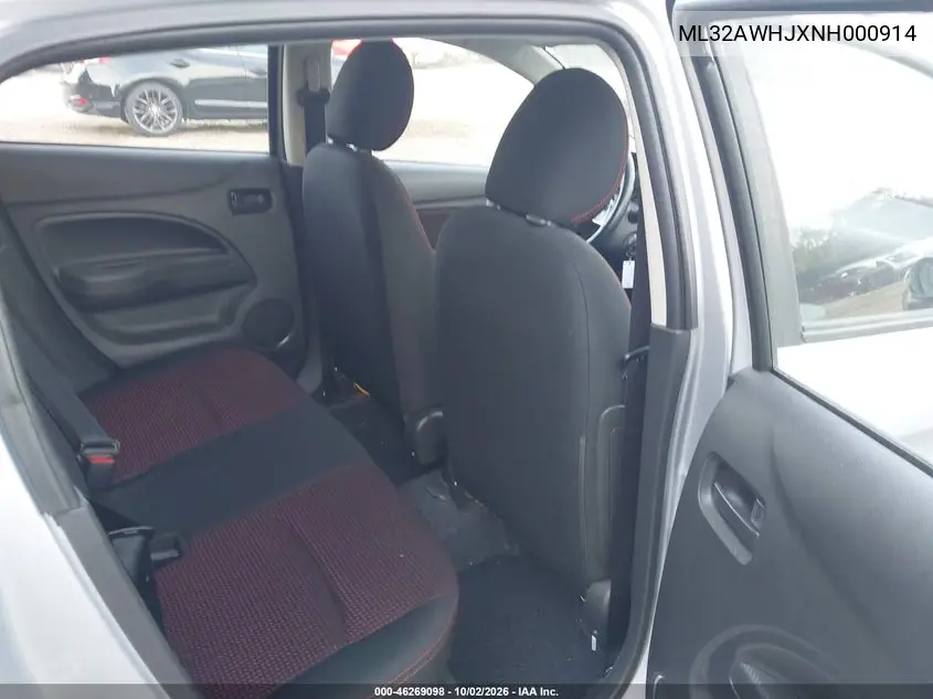 2022 MITSUBISHI MIRAGE VIN ML32AWHJXNH000914 — фото 8
