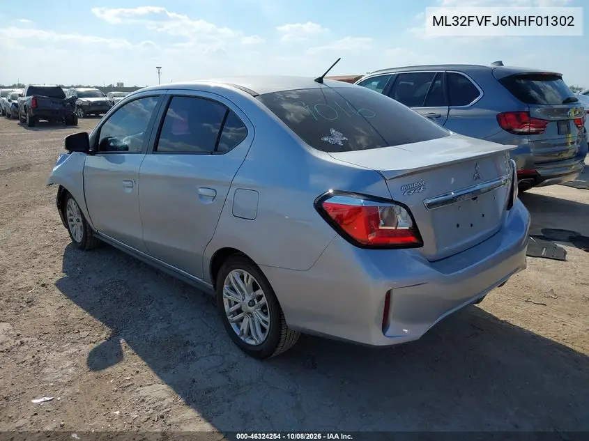 2022 MITSUBISHI MIRAGE VIN ML32FVFJ6NHF01302 — фото 3