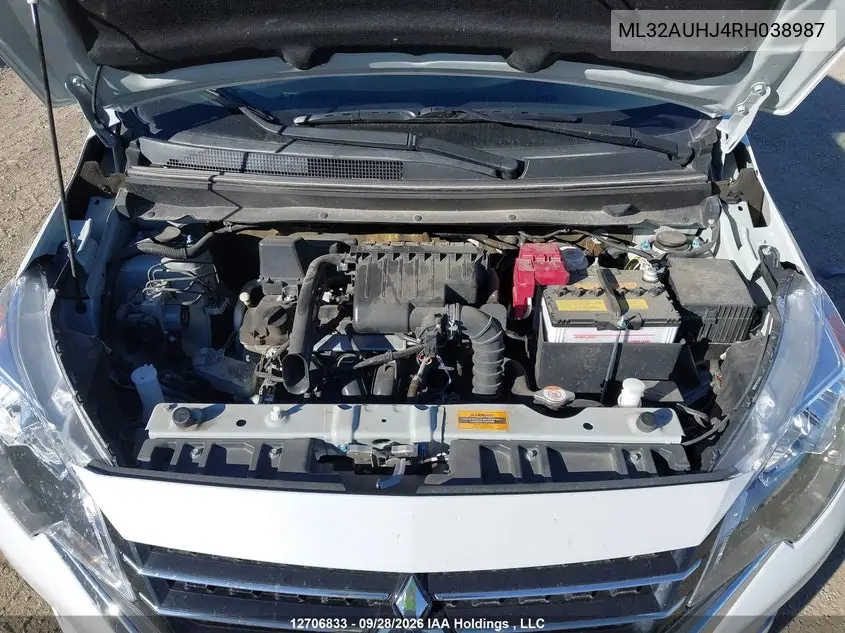 2024 MITSUBISHI MIRAGE VIN ML32AUHJ4RH038987 — фото 10