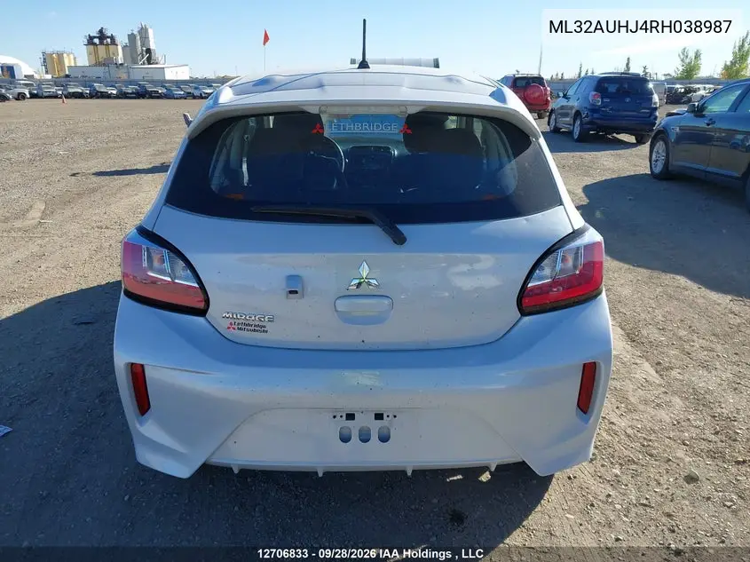 2024 MITSUBISHI MIRAGE VIN ML32AUHJ4RH038987 — фото 16