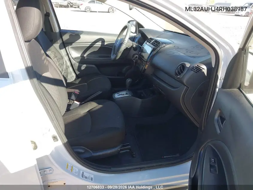 2024 MITSUBISHI MIRAGE VIN ML32AUHJ4RH038987 — фото 5