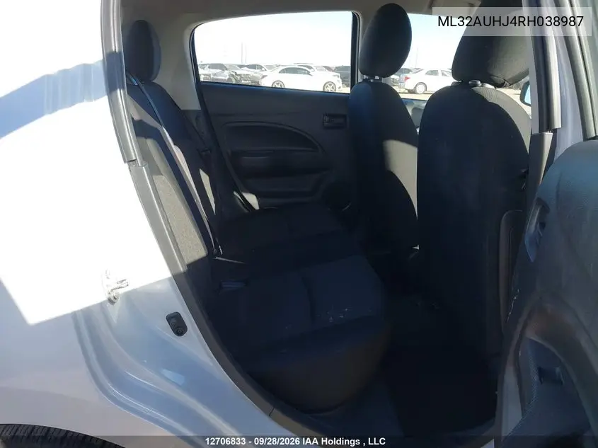 2024 MITSUBISHI MIRAGE VIN ML32AUHJ4RH038987 — фото 8