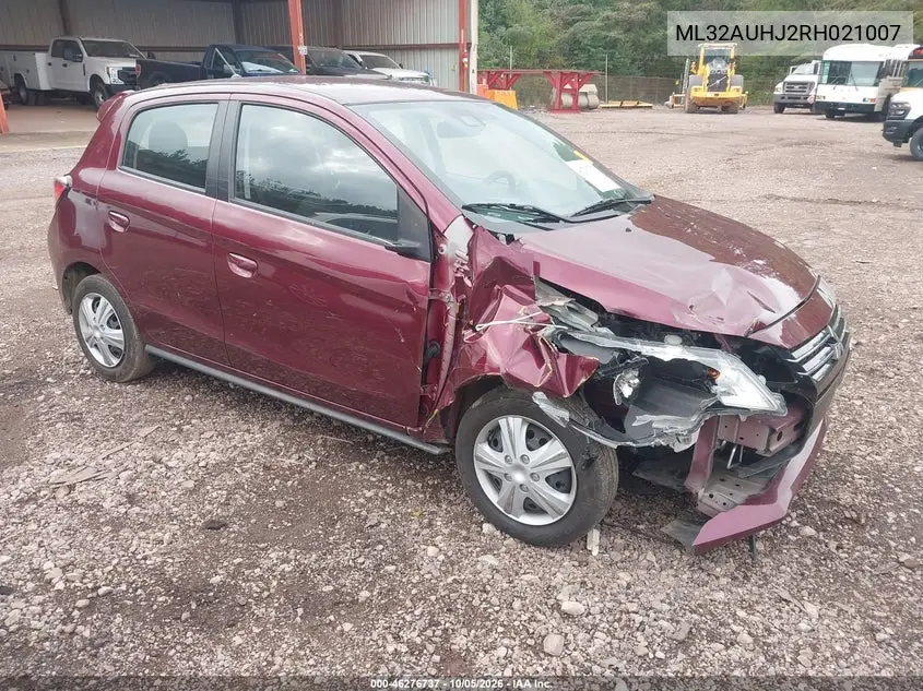 MITSUBISHI MIRAGE 2024, VIN ML32AUHJ2RH021007