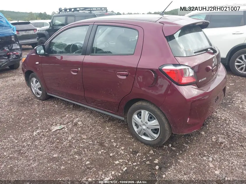 2024 MITSUBISHI MIRAGE VIN ML32AUHJ2RH021007 — фото 3