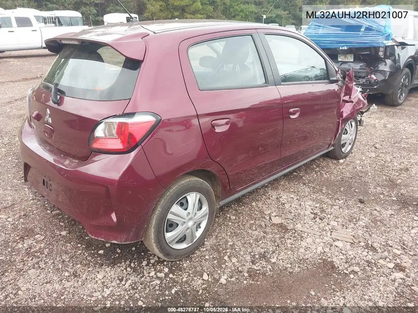 2024 MITSUBISHI MIRAGE VIN ML32AUHJ2RH021007 — фото 4