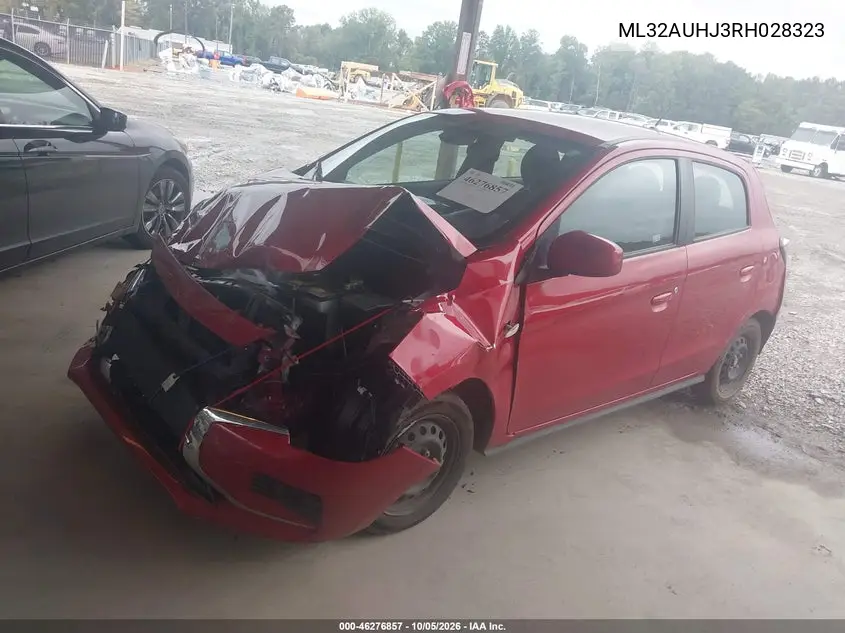 2024 MITSUBISHI MIRAGE VIN ML32AUHJ3RH028323 — фото 2