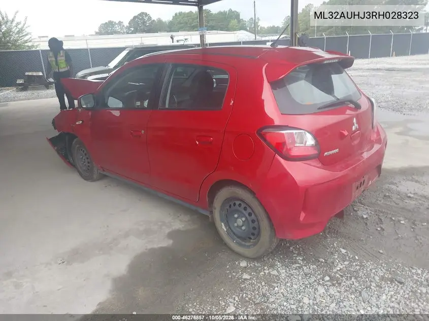 2024 MITSUBISHI MIRAGE VIN ML32AUHJ3RH028323 — фото 3