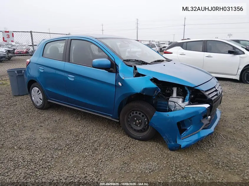 MITSUBISHI MIRAGE 2024, VIN ML32AUHJ0RH031356