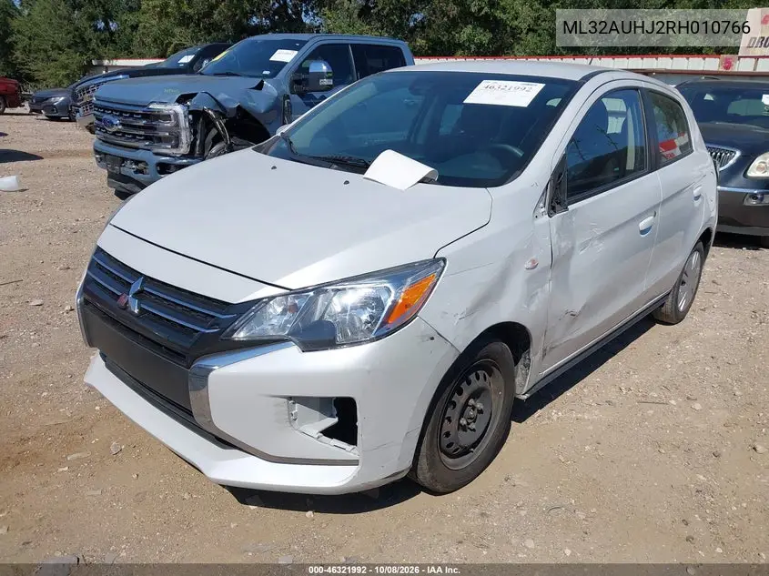 2024 MITSUBISHI MIRAGE VIN ML32AUHJ2RH010766 — фото 2