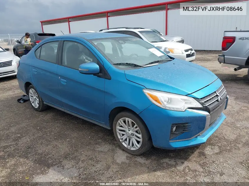 MITSUBISHI MIRAGE 2024, VIN ML32FVFJXRHF08646