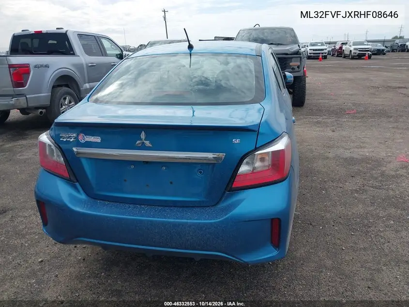 2024 MITSUBISHI MIRAGE VIN ML32FVFJXRHF08646 — фото 4