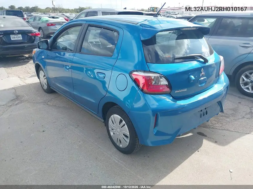 2024 MITSUBISHI MIRAGE VIN ML32AUHJ2RH010167 — фото 3
