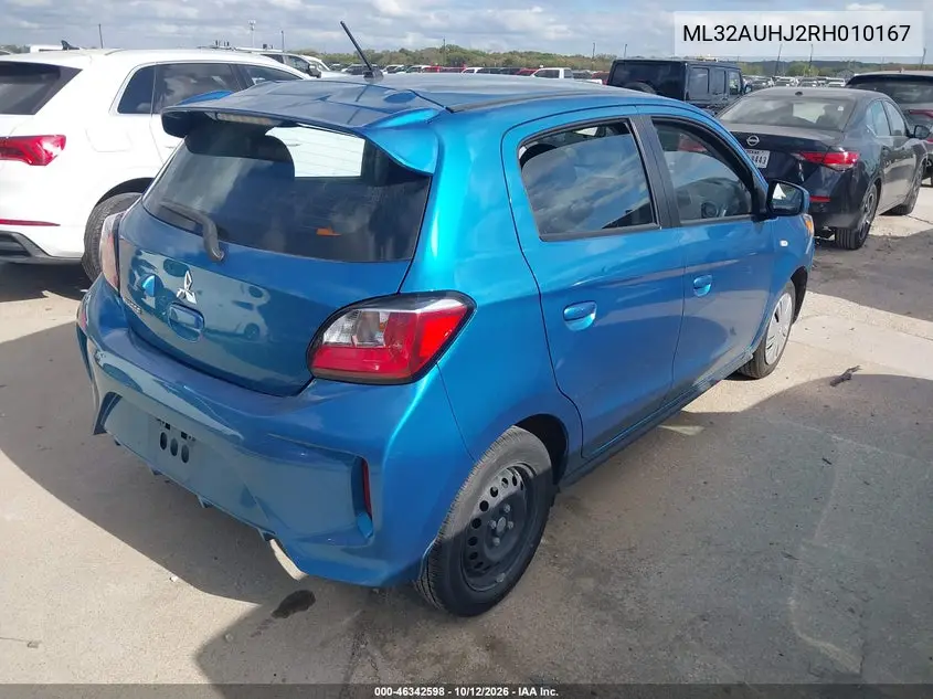 2024 MITSUBISHI MIRAGE VIN ML32AUHJ2RH010167 — фото 4