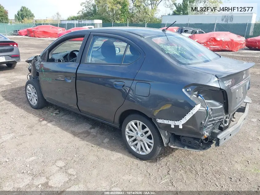 2024 MITSUBISHI MIRAGE VIN ML32FVFJ4RHF12577 — фото 3