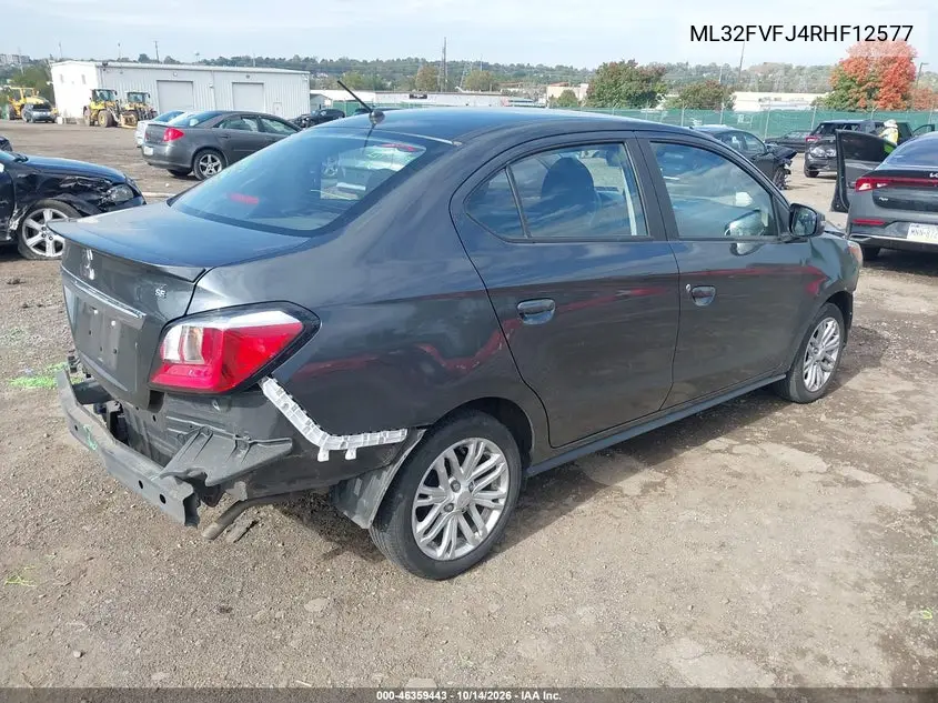 2024 MITSUBISHI MIRAGE VIN ML32FVFJ4RHF12577 — фото 4