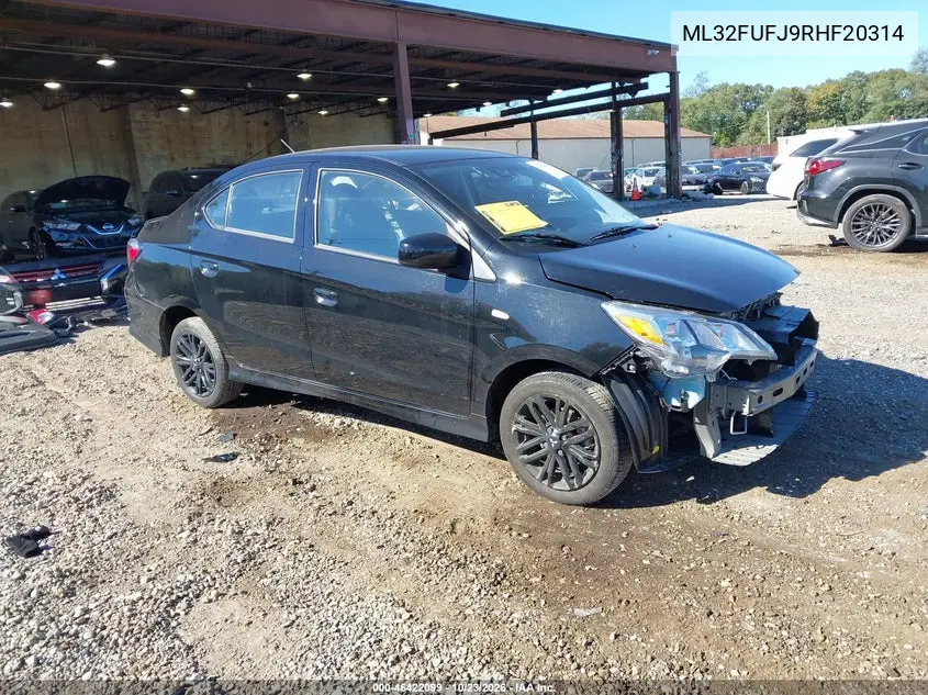MITSUBISHI MIRAGE 2024, VIN ML32FUFJ9RHF20314