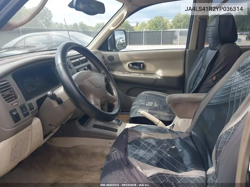 2000 MITSUBISHI MONTERO SPORT VIN JA4LS41R2YP036314 — фото 5