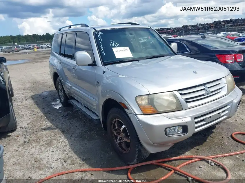 MITSUBISHI MONTERO 2002, VIN JA4MW51R62J051293