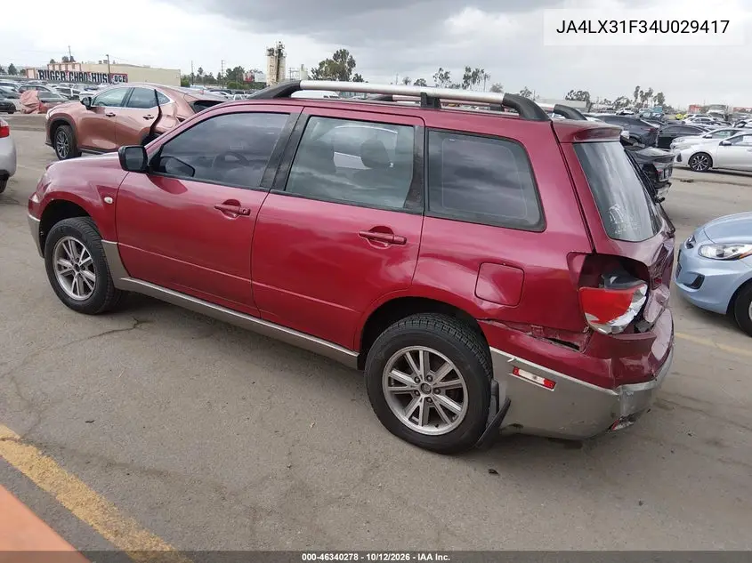 2004 MITSUBISHI OUTLANDER VIN JA4LX31F34U029417 — фото 3
